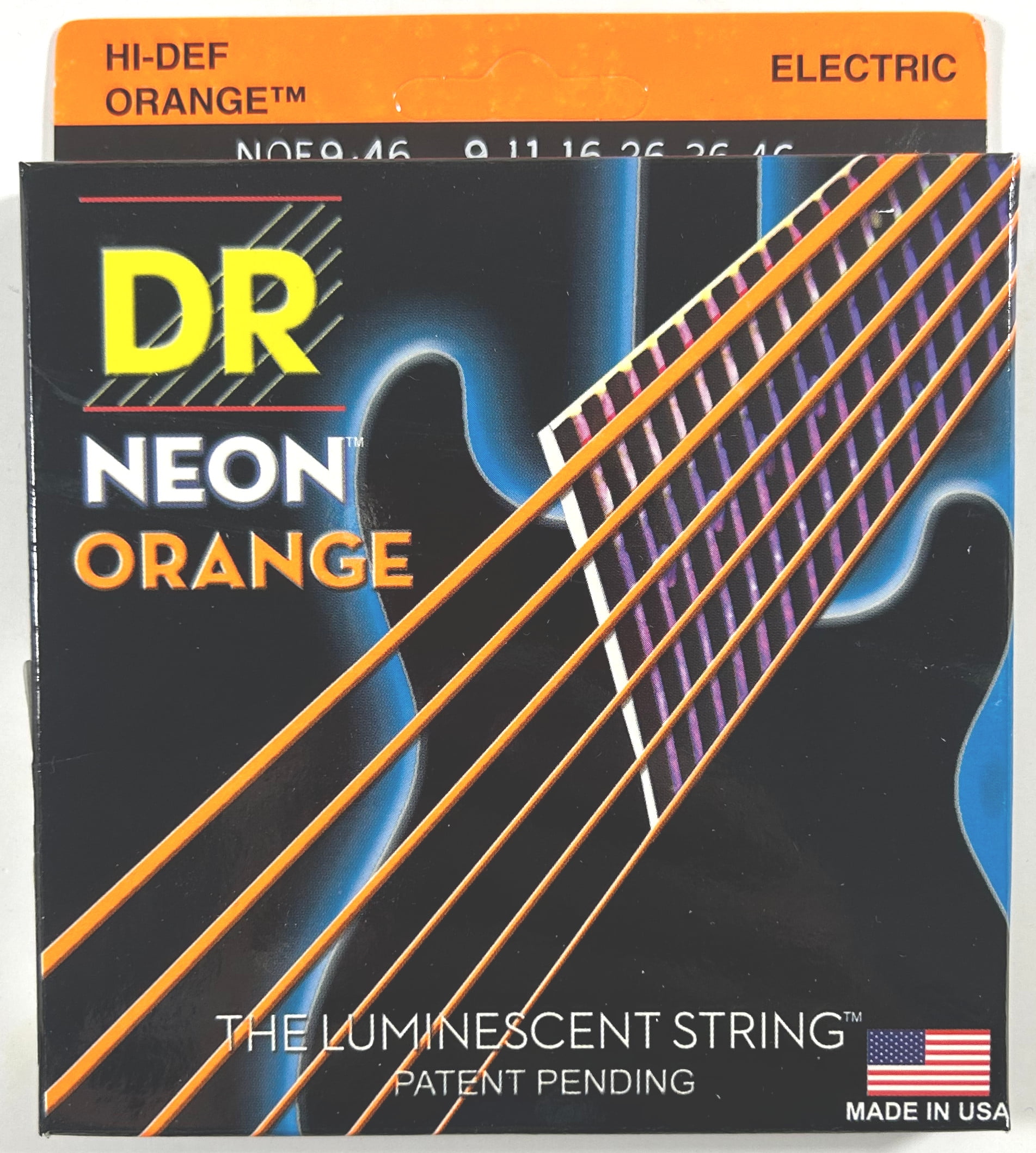 DR Strings Electric Guitar Strings 5 Sets Neon Orange 09-46 Light-Medium