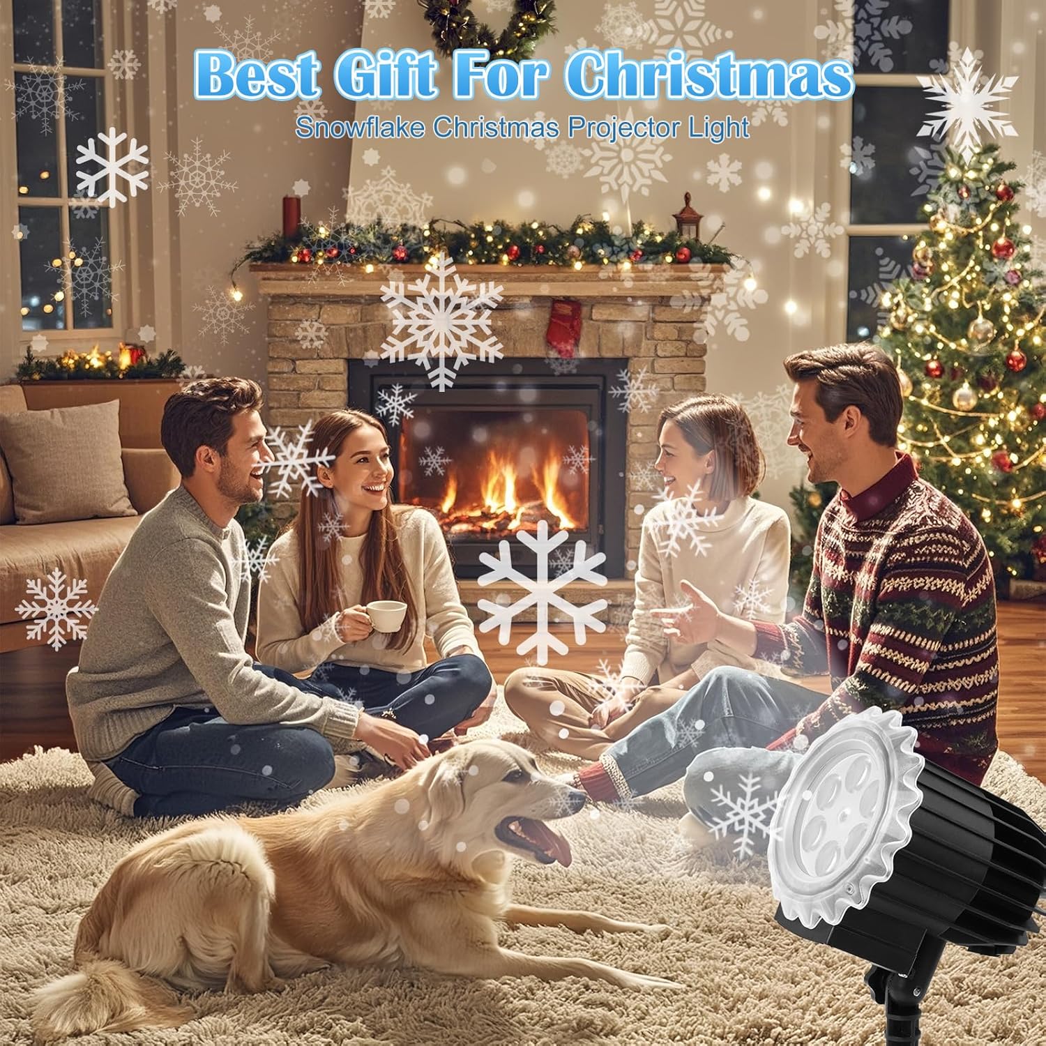 Uncahome Christmas LED Snowflake Projector Lights Outdoor photo 8