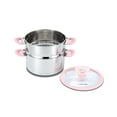 thumbnail image 2 of CONCORD 3 Quart Stainless Steel 3 Piece Steamer Cookware Set (Rose), 2 of 3