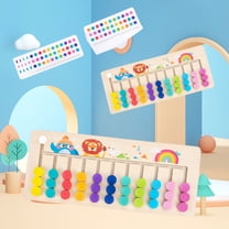 KOYPTL Color Matching Puzzle Toys for Toddlers Preschool Age 3 4 5 6 7,Wooden Puzzles Montessori Brain Teasers Game for Boys Girls Seniors,Handheld Games for Travel,Ideal Christmas,Birthday Gifts