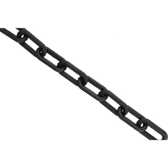 Plastic Chain 20 ft Black Links Crowd Control Traffic Social Distance Queue Line