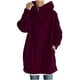 thumbnail image 2 of Puntoco Sudadera con capucha de color sólido para mujer Sudaderas de manga larga con cremallera Abrigo largo Tops con bolsillos Liquidación Puntoco Puntoco-4148, 2 of 9