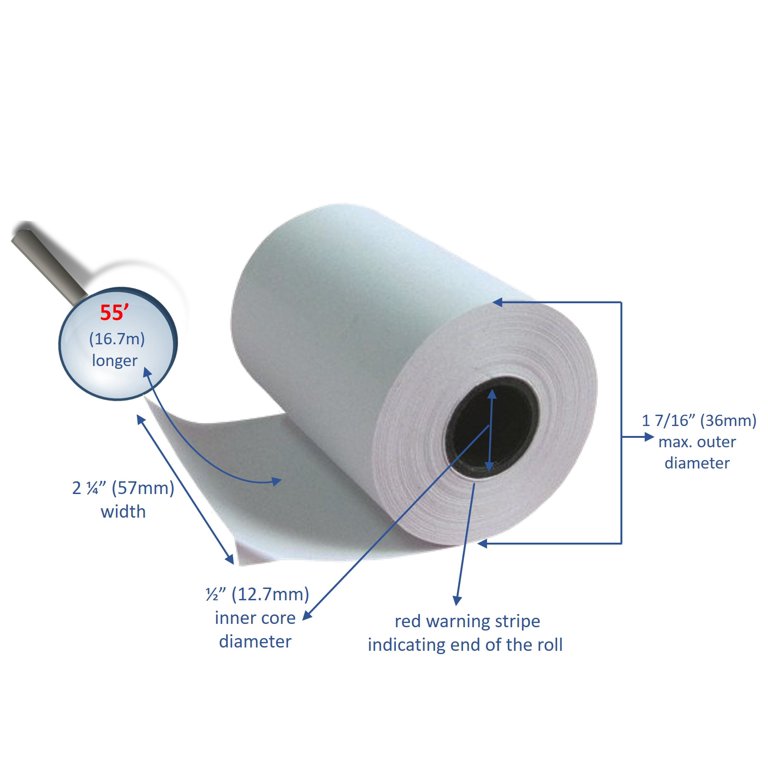 Vonlyst Receipt Paper Roll For Square Terminal Credit Card Machine 40 Rolls Walmart Com
