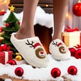 thumbnail image 2 of House Slippers for for Women Non-Slip Cozy Warm Fuzzy Indoor Outdoor Shoes Christmas Holiday Gift Slippers, 2 of 9