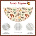 thumbnail image 3 of Xecao Autumn Forest Animals Pattern Christmas Tree Skirt Round Xmas Tree Mat Base Cover for Holiday Home Decorations-30", 3 of 6