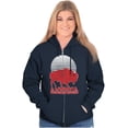 thumbnail image 5 of Vintage Patriotic American Buffalo Unisex Fleece Graphic Zip Up Hoodie Brisco Brands 2X, 5 of 6