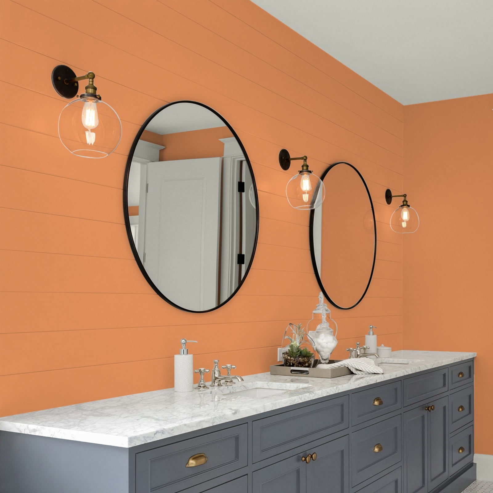 Glidden Glidden Kitchen Bath and Laundry Carrot Cake / Orange, Eggshell Interior Paint with Primer, 1 Gallon