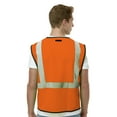 thumbnail image 4 of Kishigo Hi Vis Hook-and-Loop Mesh Safety Vest, High Visibility Construction Vest for Men, Orange S Pack 2, 4 of 6