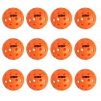 GSE Games & Sports Expert 12-Pack Outdoor Pickleball Balls Set. Standard 40 Holes Pickleball Ball Meet USAPA Standard - Orange