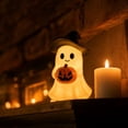 thumbnail image 2 of Sahpxhe Glowing Ghost Pumpkin Night Lights with Built-in Light for Halloween Party Yard Desktop Spooky Holiday Decor, 2 of 5