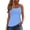 Blue, variant on Women Summer Sleeveless Tank Tops Spaghetti Strap Round Neck Polka Dot Casual Basic Beach Vacation Holiday Party Loose Camisole, Yellow XXL