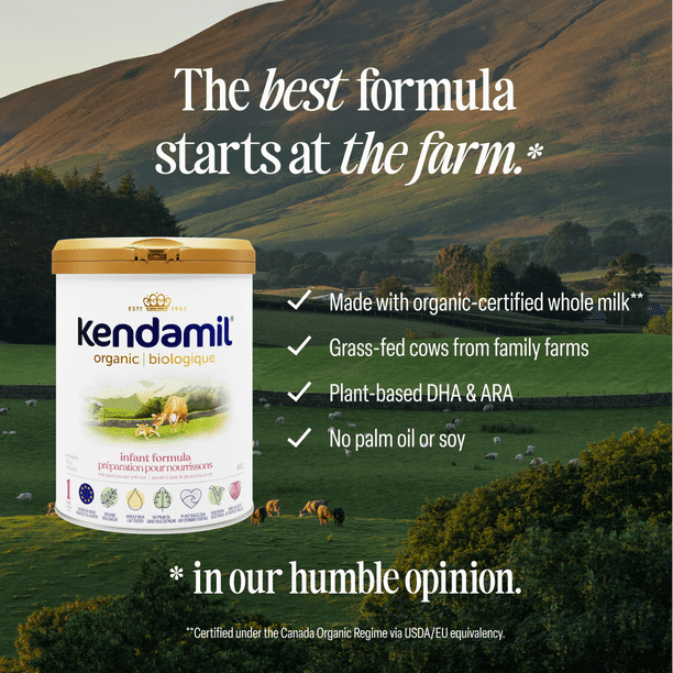 Kendamil Organic Whole Milk Baby Formula Powder, European with