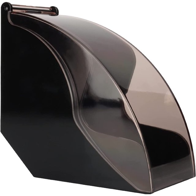 Soporte de filtro de café, caja de filtro de café con cubierta a prueba de polvo, soporte de papel de filtro para cafetería, hogar, capacidad de almacenamiento de 100 filtros de papel (negro