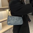 thumbnail image 3 of MesaSe Women Shoulder Bag Underarm Bag Magnet Button Closure Solid Color Pin Decor Smooth Large Capacity Decorative Lady Handbag, 3 of 11