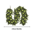 thumbnail image 3 of LED Norfolk Pine Christmas Garland, Real Touch Artificial Greenery Garland Waterproof for Indoor Outdoor, Fireplace, Stairs, Banister Wall Holiday Decoration, 3 of 6