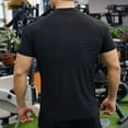 thumbnail image 4 of Dagugfen Workout Tops for Men Zipper Crew Neck Short Sleeve Slim Comfy Lightweight Gym Running Sports Tops, 4 of 4