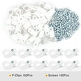 thumbnail image 2 of GOOACC 1/2 inch Rope Light P-Style Mounting Clips with Pan Head Phillips Stainless Steel Screws for Wire Management (100 Pack Clips and 100Pcs Screws), 2 of 7