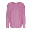 thumbnail image 4 of ShiShine Womens Plus Size Tops Long Sleeve Shirts Crew Neck Tunic Fall Casual Loose Blouse, 4 of 7