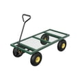thumbnail image 3 of Qinaqin 900-Lbs cm de Alturaeavy- Profundidaduty Garden Carro con Removable Malla Sides Steel Utility Anchoagon Ajustable Alturaandles y 10-Inch Pneumatic Tires para Outdoor Lawn, 3 of 4