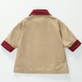 thumbnail image 4 of Abrigo y chaquetas casuales sin capucha de manga larga para niñas, gabardina de tamaño mediano para niños, abrigo de solapa de color sólido de longitud media, abrigo de estilo británico de moda, parte, 4 of 7