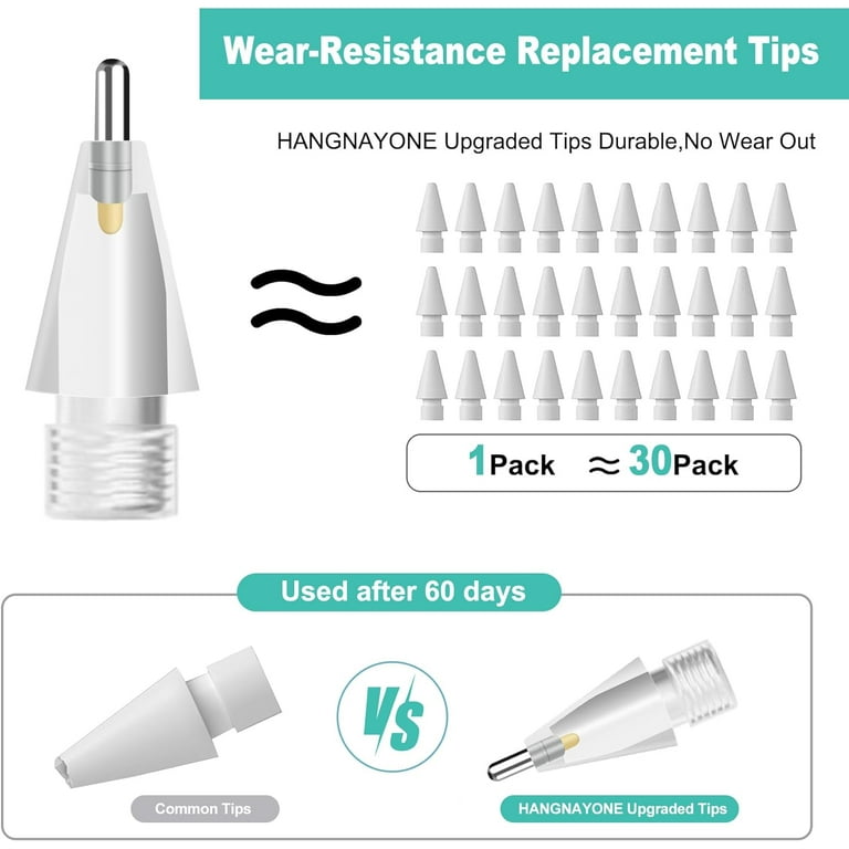8 Pack Apple Pencil Tips, Upgraded Replacement Pencil Nibs
