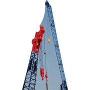 H13605 Colorful Construction Crane Pyramid Cardboard Cutout Standee Standup
