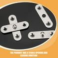 thumbnail image 3 of HOMEMAXS 16Pcs Rotatable Door Hinges Stainless Steel Hinges Hidden Furniture Hinges, 3 of 8