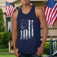 thumbnail image 2 of HCNTES Mens American Flag Tank Tops 4th of July Shirt for Mens USA Flag Clothes 1776 Sleeveless Shirts Patriotic Tee Tops(Navy,XXXL), 2 of 6