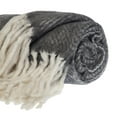 thumbnail image 3 of Super Soft Black and White Handloomed Mohair Throw Blanket, 3 of 4