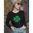 thumbnail image 4 of Tstars Womens Four Leaf Clover Heart Saint Patricks Day Irish Shamrock Women St Patricks Day Shirts Gift for Her Irish Shirt Pride Proud Irish Long Sleeve T Shirt, 4 of 6