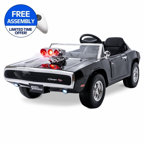 Ride On Fast & Furious Dodge Charger 12V Kids by Hyper Toy Company, Battery Powered Electric Vehicle with Parental Remote Control, Children Ages 3