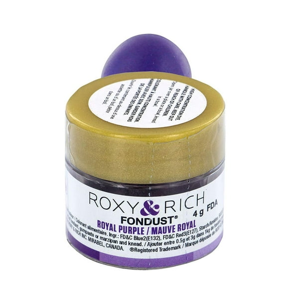 Fondust Hybrid Powder Food Color Royal Purple, 4 Grams by Roxy & Rich