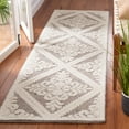 thumbnail image 3 of SAFAVIEH Vermont Trinity Floral Geometric Wool Runner Rug, Ivory/Brown, 2'3" x 8', 3 of 9