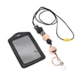 thumbnail image 2 of Longe en Silicone Perlée Rétractable avec Porte-Badge Transparent ID Multi-Usages pour les Étudiants Travailleur de Bureau Chair Rose A, 2 of 8