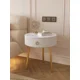 thumbnail image 1 of Mesa De noche De Metal Kawaii, almacenamiento minimalista, Japandi, mesita De noche nórdica De moda, muebles modernos De pizarra para el hogar, 1 of 4