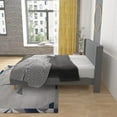 thumbnail image 5 of Zanmintaobo Upholstered Platform Bed Frame with Tufted Wingback, Full Size, Gray, 5 of 8