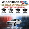 thumbnail image 2 of 2001 Mercury Cougar Beam Wiper Blades Wipers w/1yr Warranty (Set of 2) (WiperBladesUSA), 2 of 5