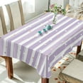 thumbnail image 4 of GZHJMY Purple Stripes Rectangle Tablecloth, Waterproof Stain Wrinkle Resistant Washable Polyester Table Cover for Picnic Dinner Holiday Kitchen Party Decor, 54 x 72 in Home Decor, 4 of 7