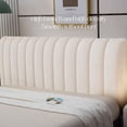 thumbnail image 2 of Inteprter Funda de cabecera de alto valor estético para decoración personalizada de dormitorio que añade un ambiente elegante Juegos de cama gris claro 150CM, 2 of 6