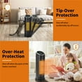 Space Heater with Remote Control, 1500W/1000W Portable Electric PTC