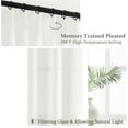 thumbnail image 3 of Light Filtering Pure White Curtains 84 Inches Long for Living Room, Modern Linen Blend Textured Sheer Memory Shape Trained Pleat Curtain Back Tab for Bedroom 2 Panel Set Window Drape 7FT, 3 of 14