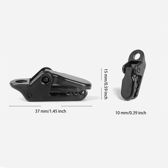 Becaristey Pince de Tente Robuste Trou 5 mm Suspension Remplacement Pince de Fixation de Auvent Outils d'Alpinisme Randonnée Accessoires 30 Pcs 1Ensemble