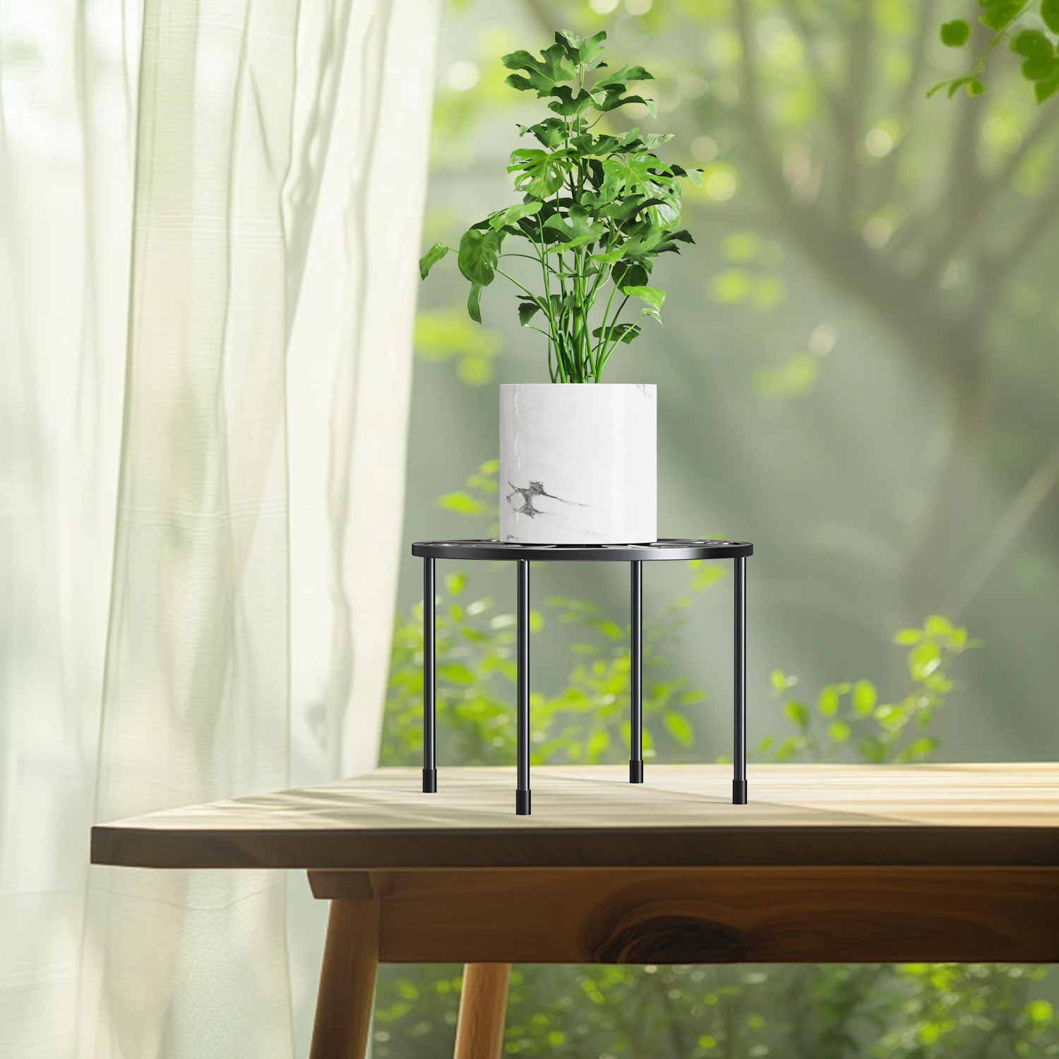 Foukus 5-Pack Black Metal Plant Stands photo 5