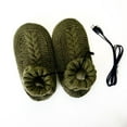 thumbnail image 3 of Winter USB Heating Pad Knitted Socks, Electric Heated Fleece Socks Slippers for Men Women, Foot Heater Anti-Slip Thermal Home Indoor Slippers Footwear Foot Warmer Rechargeable, 3 of 5