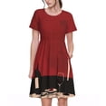 thumbnail image 1 of Balery Minimalist Romantic Dinner Vestidos sueltos de manga corta para mujer, vestidos de verano 2025, vestidos casuales de corte A con vuelo., 1 of 6