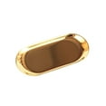 thumbnail image 1 of Storage Tray Towel Plate Oval Stainless Jewelry Tray Small Items Dessert Dish Plate Decorative Article gold L, 1 of 9