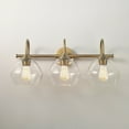 thumbnail image 4 of Globe Electric 51853 Harrow 3 Light 26" Wide Bathroom Vanity Light - Brass, 4 of 7