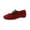 Wine, variant on Miqool Flat Shoes for Women Square Toe Criss Cross Tie Low Block Heels Casual Fall Fashion Soft Comfortable Shoes