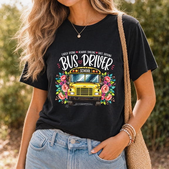 Jollimate School Bus Driver T-Shirt, Funny Driver Shirt, Driver Gift Shirt, Gifts For Bus Driver