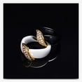 thumbnail image 2 of PAMTIER Women's Ceramic Cubic Zirconia High Polished Leaf Ring Comfort Fit Engagement Wedding Band Plain Dome Sty White Size 9, 2 of 5
